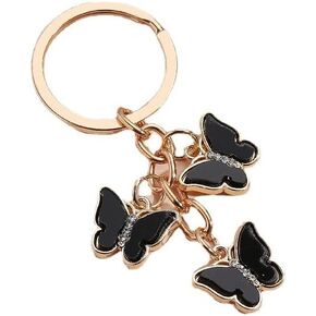 Cute Butterfly Charms for Women Crystal Bling Diamond keychain Purse Wallet Backpack Handbag Accessory