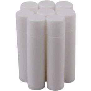 50 White Empty Lip Balm Tubes Containers by Upstore
