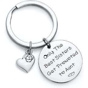 Aunt Keychain Titi Jewelry Aunty To Be Gift Promoted To Auntie Keychain Sister Jewelry