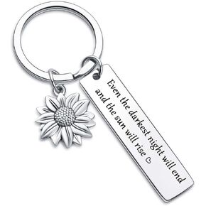 Sunflower Lover Jewelry Positive Gift Positive Jewelry Inspirational Keychain Daughter Gift Daughter Keychain Motivational Jewelry for Best Friend Jewelry Sister Jewelry bff gift Motivational Keychain