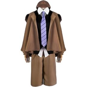 UPUPCOS Anime Bungo Stray Dogs Cosplay Costume Ranpo Edogawa Detective Cosplay Uniform With Hat Halloween Party