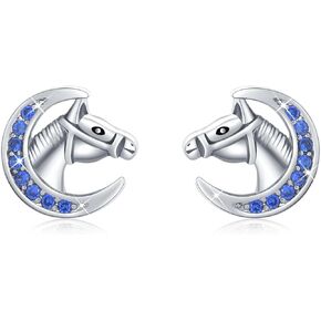 ECHOOY الحصان أقراط 925 الفضة الاسترليني لطيف الحصان الأقراط هيبوالرجينيك محظوظ الحصان مجوهرات هدايا الحصان عاشق هدية للنساء الفتيات المراهقات عيد ميلاد هدية عيد الحب in Kuwait