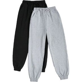 Floerns Women's 2 Piece Drawstring Waist Slant Pocket Running Sweatpants
