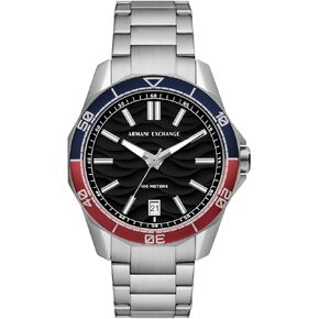 A｜X ARMANI EXCHANGE Dive-Inspired Sports Watch for Men with Stainless Steel or Silicone Band
