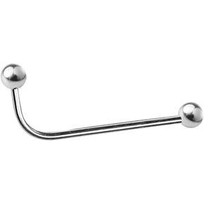 BodyJewelryOnline 14g Surgical Stainless Steel L Bend Industrial Earrings Barbell Flatter Ear Shape Not Enough Cartilage For Traditional Industrial Piercing