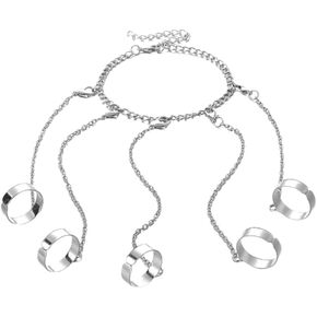 فاسق قابل للتعديل سلسلة خواتم الاصبع سوار شرابة سوار مع البنصر مخالب الإصبع للرجال النساء in Kuwait