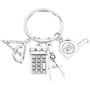 Math Keychains Teacher Key Ring Science Keychain Mathematics Lover Gift for Girls Boys