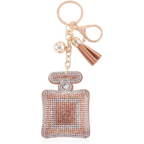 RIAH FASHION Cute Keychain Bag Charm Key Ring - Purse Pendant Tassel Fruits, Animals, College Team, Wristlet Strap Lanyard