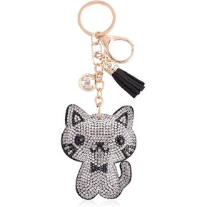 RIAH FASHION Cute Keychain Bag Charm Key Ring - Purse Pendant Tassel Fruits, Animals, College Team, Wristlet Strap Lanyard in Kuwait