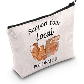 G2TUP Pottery Artist Gift Support Your Local Pot Dealer Makeup Bag Ceramics Artist Cosmetic Bag Pottery People Gift Zipper Travel Bag