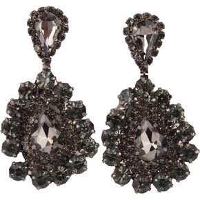 Glass Stone Crystal Bridal Earrings | Women's Dangle Jewelry Gift for Brides, Bridesmaids, Prom and Wedding Parties