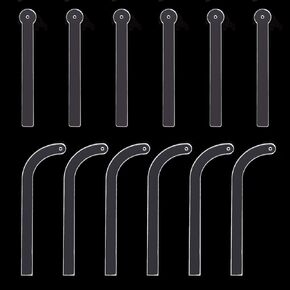 Honbay 12PCS Acrylic Earrings Try-on Stick Ear Stud Hoop Earring Try on Sticks Strip for Mall Retail Store and Personal Home use (2 Style)