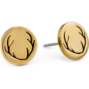 HOPPY DO CO. Deer Antler Stamped Stud Earrings | Hunting Gifts, Deer Antler Jewelry for Women