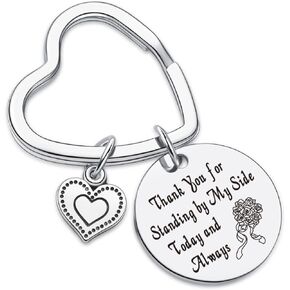 Wedding Keychain Bridal Party Keychain Bridesmaids Gift Bachelorette Party Jewelry Son Gift