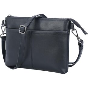 Masa Kawa Small Black Leather Crossbody Purse Bag for Women Men Mini Crossover Shoulder Bags Business Casual Envelope Clutch Wallet Handbag in Kuwait