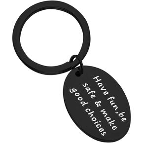 ENSIANTH New Driver Gift Have Fun Be Safe Make Good Choices Keychain Graduation Gifts