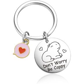 OWHOMS Capybara Owner Gift Capybara Motivational Keychain Christmas Jewelry For Son Keychain