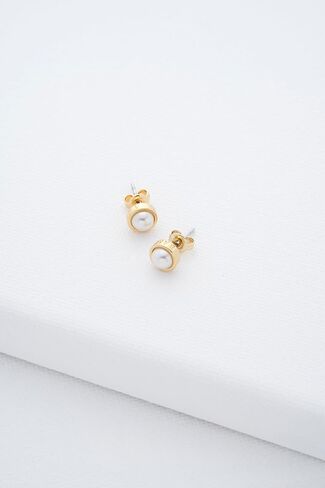 Ted Baker London Sinaa Pearl Stud Earrings For Women (Gold/Pearl) in Saudi Arabia