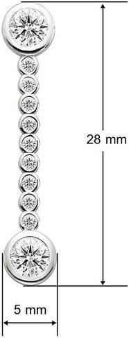 سوبيد سيلفر - اقراط مرصعة بدوائر من الفضة الاسترلينية مرصعة بحجر الزركونيا المكعب الشفاف للنساء والفتيات والمراهقين, معدن, مكعب زركونيا in Kuwait