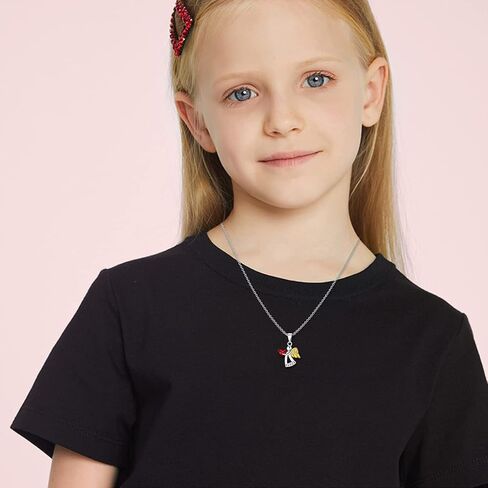 AOBOCO 925 Sterling Silver Guardian Angel Necklace, Birthday Baptism Communion Gifts for Girls Daughter in Saudi Arabia