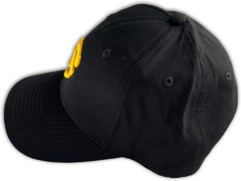 BTC Universe LLC 45 RPM Record Adapter Baseball Cap Black with Yellow 3D Puff Embroidery in Kuwait