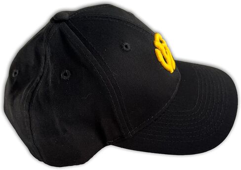 BTC Universe LLC 45 RPM Record Adapter Baseball Cap Black with Yellow 3D Puff Embroidery in Kuwait