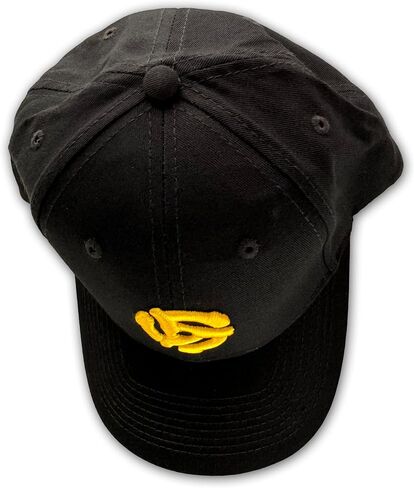 BTC Universe LLC 45 RPM Record Adapter Baseball Cap Black with Yellow 3D Puff Embroidery in Kuwait