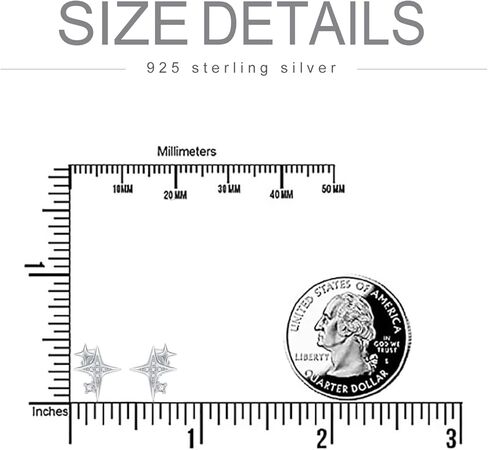 أقراط نجمة القمر 925 من الفضة الإسترلينية لا تسبب الحساسية أقراط متدلية مجوهرات هدايا للنساء والفتيات in Kuwait