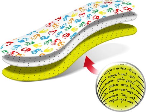Kaps Arieto Cut to Fit Quality Shoe Insoles for Kids, Breathable Prevent Blisters Calluses and Smell Fresh in Saudi Arabia