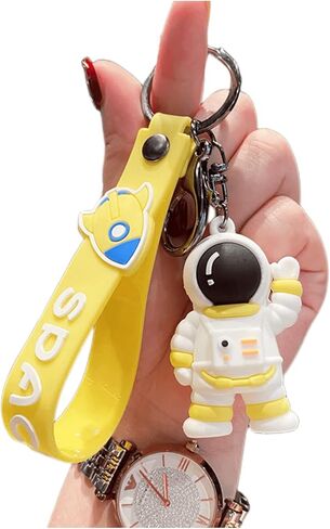 باينكس سلسلة مفاتيح رائعة بتصميم رائد فضاء كاواي، سلاسل مفاتيح لطيفة لرجال الفضاء، سلاسل مفاتيح للسيارة والمحفظة هدية in Kuwait