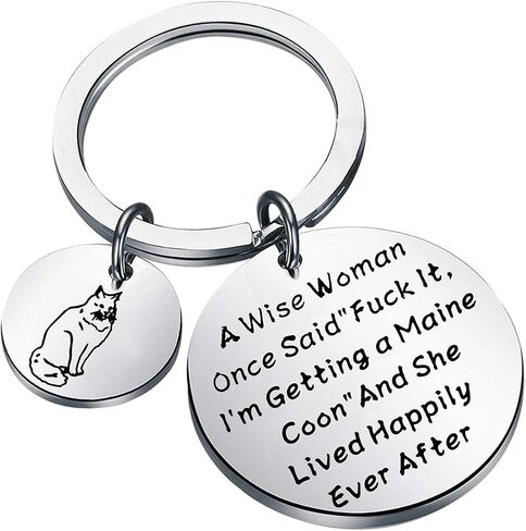 TGBJE Maine Coon Cat Gift Maine Coon Lover Gift Maine Coon Cat Mom Keychain Gift For Woman Cat Pet Lover Gift in Saudi Arabia