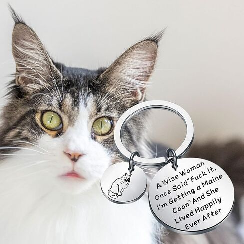 TGBJE Maine Coon Cat Gift Maine Coon Lover Gift Maine Coon Cat Mom Keychain Gift For Woman Cat Pet Lover Gift in Saudi Arabia