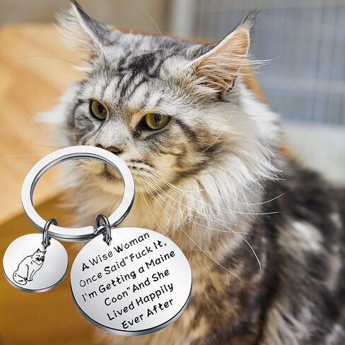 TGBJE Maine Coon Cat Gift Maine Coon Lover Gift Maine Coon Cat Mom Keychain Gift For Woman Cat Pet Lover Gift in Saudi Arabia