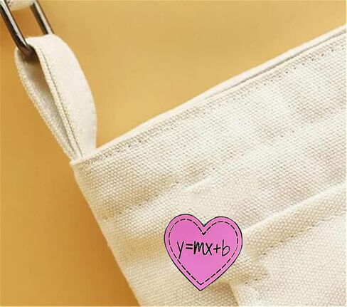 Algebraic Equation Brooch Pink Heart Badge Math Theme Enamel DIY Crafts for Shirt Canvas Bag Decoration Jewelry Gift for Lover Students Friends in Saudi Arabia
