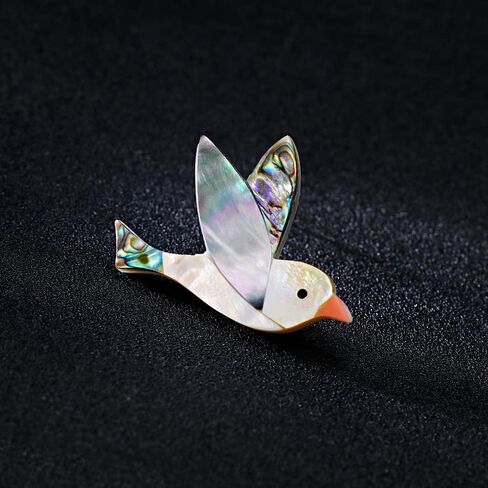 Colourful Bird Brooch Pin for Women Teen Girl Fashion Shell Cartoon Animal Lapel Pins Cute Dress Accessories Birthday Christmas Jewelry Gift in Saudi Arabia