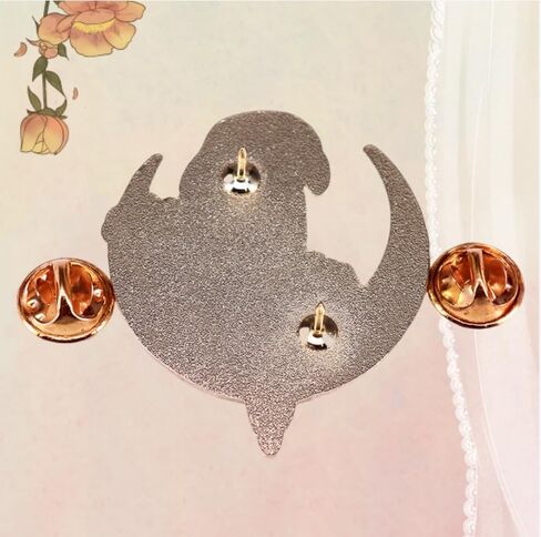 Ficsowy Crow Enamel Pin Gothic Style Celestial Symbols Moon & Rose Shaped Badge, Lapel Pin, Raven Moon Brooch for Women and Girls, Unisex Fashion Accessories in Saudi Arabia