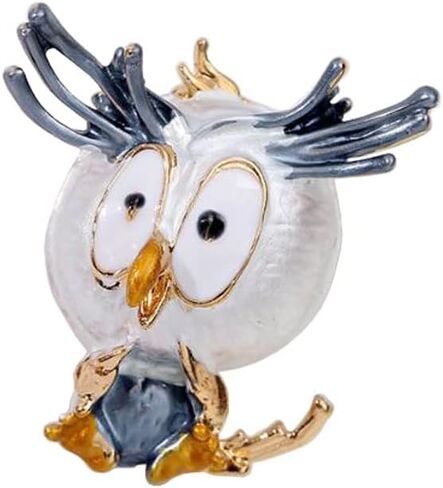 Lovely Owl Enamel Lapel Pin Color Cute Bird Brooches Women Alloy Bird Badge Pin Animal Badge Brooch Party Casual Brooch Pins Gifts in Saudi Arabia