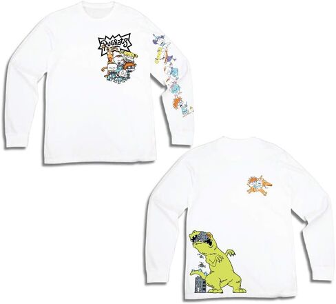 Nickelodeon Mens Long Sleeve Shirt - #TBT Mens 1990's Clothing - Rugrats, Hey Arnold, Ren and Stimpy in Saudi Arabia