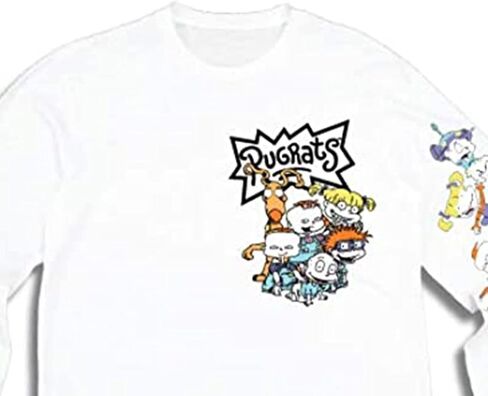 Nickelodeon Mens Long Sleeve Shirt - #TBT Mens 1990's Clothing - Rugrats, Hey Arnold, Ren and Stimpy in Saudi Arabia