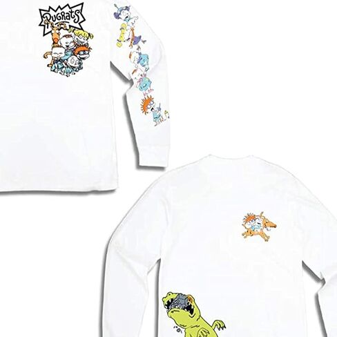 Nickelodeon Mens Long Sleeve Shirt - #TBT Mens 1990's Clothing - Rugrats, Hey Arnold, Ren and Stimpy in Saudi Arabia