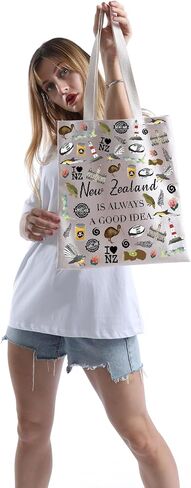 هدية مستوحاة من POFULL New Zealand، نيوزيلندا هي دائمًا فكرة جيدة، حقيبة حمل هدية لمحبي نيوزيلندا (حقيبة حمل نيوزيلندا) in Kuwait