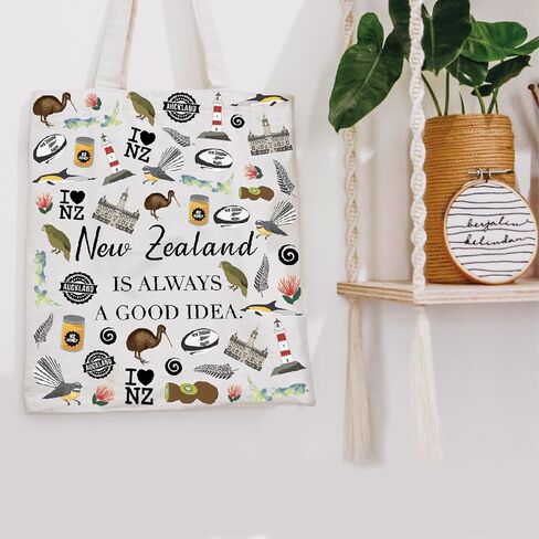 هدية مستوحاة من POFULL New Zealand، نيوزيلندا هي دائمًا فكرة جيدة، حقيبة حمل هدية لمحبي نيوزيلندا (حقيبة حمل نيوزيلندا) in Kuwait