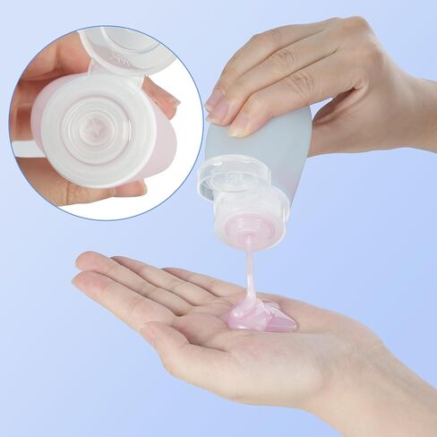 4 Pcs Travel Size Bottles for Toiletries, 3.4 oz Silicone Travel Containers for Toiletries With a Perfume Refillable Bottle, Larger Tsa Approved Toiletry Bottles in Saudi Arabia