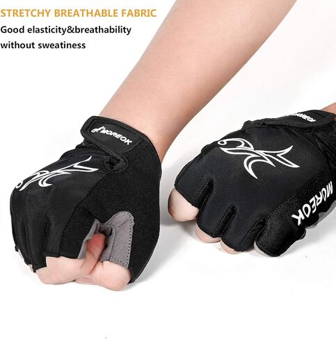 قفازات MOREOK للرجال لركوب الدراجات، قفازات نصف إصبع لركوب الدراجات MTB DH Road Bike Gloves جل وسادة ممتصة للصدمات ومضادة للانزلاق قابلة للتنفس قفازات دراجة نارية جبلية للجنسين والنساء in Saudi Arabia