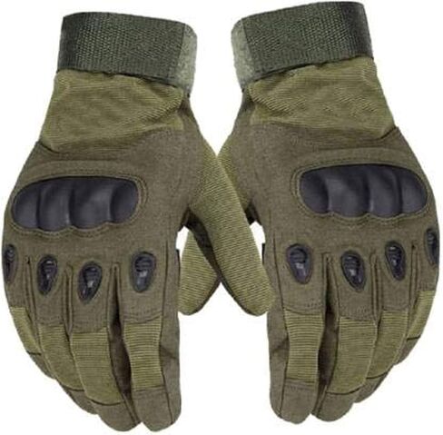 Navkar Crafts Full Finger Motorcycle Shooting Tactical Outdoor Breathable Riding Gloves for Men and Boys (Size:XL,Green) in Saudi Arabia