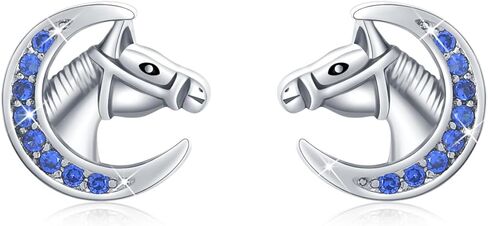 ECHOOY الحصان أقراط 925 الفضة الاسترليني لطيف الحصان الأقراط هيبوالرجينيك محظوظ الحصان مجوهرات هدايا الحصان عاشق هدية للنساء الفتيات المراهقات عيد ميلاد هدية عيد الحب in Kuwait