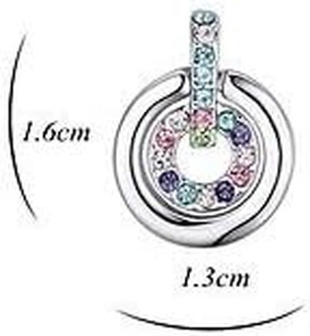 Crystalline Azuria Crystals Round Circle Stud Earrings 18K White Earring Rose Gold Plated Earrings for Women in Kuwait