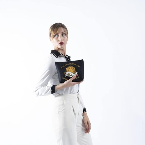 هدية D&D Gamer The Dice Giveth and The Dice Taketh Away DM حقيبة تحمل حقيبة سحاب لألعاب النرد (TAKETH AWAY) in Kuwait