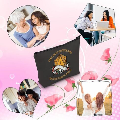 هدية D&D Gamer The Dice Giveth and The Dice Taketh Away DM حقيبة تحمل حقيبة سحاب لألعاب النرد (TAKETH AWAY) in Kuwait