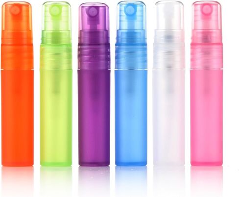 Elfenstal- 24pcs 5ml 1/6OZ Atomizer Empty Matte Plastic bottle Spray Refillable Fragrance Perfume Scent Sample Bottle Clean Cloth for Travel Party Makeup Tool free 3ml Pipette in Kuwait